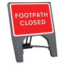 Footpath Closed Q Sign